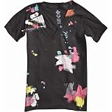 ROXY INSPIRATION VNECK TEE BLACK M