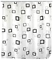 WENKO 19177100 Duschvorhang Quadro - hochwertiges Textilgewebe, 240 x 180 cm
