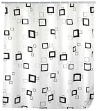 WENKO 19177100 Duschvorhang Quadro - hochwertiges Textilgewebe, 240 x 180 cm