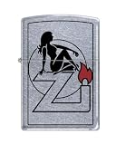 Zippo Lady With Z Street Chrome Lighter, 6046