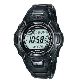 Casio Men's Solar Atomic All Black IP Stainless Steel G Shock Watch #MTG910DA-1V