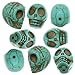 Turquoise Magnesite (Dyed) Gemstone Beads Carved Skulls 14x18mm (10)