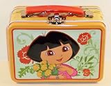 Dora the Explorer Flowers Small Embossed Lunch Box Tin/ Carry-all
