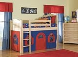 Bolton Furniture Cottage Boys Low Loft with Optional Tent Tower and Slide