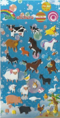 Farm Animal Foam Shape Sticker/Puffy Sticker Art Supplies