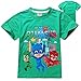 Owone Box PJ Masks Gekko Catboy Owlette Cotton Short Sleeve T-shirt Green 1