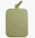51I4Oyc21NL. SL160  10 Karat Rectangle Yellow Gold High Polish Dog Tag with 16 chain