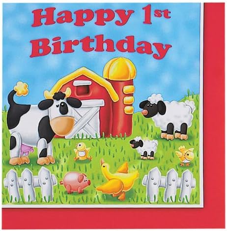 On The Farm 1st Birthday Lunch Napkins (16 count)