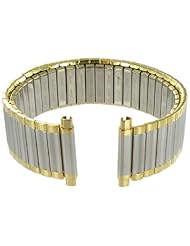 18-22mm Straight End Speidel Twist-o-flex Gold and Silver Tone Stainless Steel Watch Band Regular 152DT