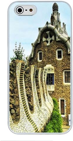 4S Cases, iPhone 4S Protective Case - Park Guell Barcelona City High Quality PC Plastic Slim Lightweight Hard Case Cover for iPhone 4/4S White