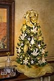 3ft Pre-lit Artificial Colorado Spruce "Tree in a Box" with Approx. 40 Holiday Sparkle Themed Ornaments