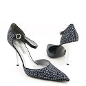 VIA SPIGA Abba Black New Heels Slides Shoes Womens