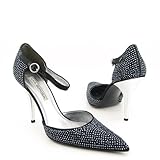 VIA SPIGA Abba Black New Heels Slides Shoes Womens