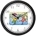 Boy and Girl Skaters Cartoon No.1 Ice Skating Theme Ice Skating Wall Clock by WatchBuddy Timepieces (Black Frame)