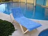 Review Fox Red Ltd  / Loungeabout Fitted Sun Lounger Towel,Sky Blue