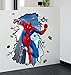 Gurteen Children's DIY Removable Mural PVC Home Wall Art Decal Sticker 3D Spider-man Novelty Ceiling Decor