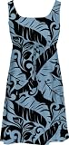 Empire Tie Front Short Tank - Inspiring Nature Empire Waist Scoop Square Neck Knee Length Pull Over Style Hawaiian Aloha Dress - Regular and Plus Size