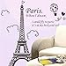 Sweet Jojo Designs Pink, Black and White Paris French Eiffel Tower Wall Hanging Accessories