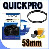 Olympus E-510 EVOLT Instructional QuickPro DVD PLUS 58mm Ultraviolet (UV) Filter and Lens/LCD Cleaning Kit BigVALUEInc Accessory Saver Bundle