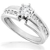 1.00 ctw Round Brilliant Diamond Engagement Ring in 14Kt White Gold