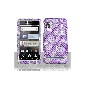 Motorola A955 Droid 2 Full Diamond Graphic Case - Purple Plaid Motorola A955 Droid 2 Full Diamond Graphic Case - Purple Plaid