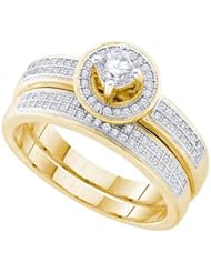 0.50CT DIAMOND 0.25CT CENTER ROUND BRIDAL SET