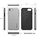 iPhone 7 Case, LUVVITT [Brilliant Armor] Shock Absorbing Case Best Heavy Duty Dual Layer Tough Cover for Apple iPhone 7 - Silver