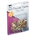 Charles Leonard Thumb Tacks - 3/8" Solid HEachd - Brass Plated - 100/Card, 80938