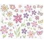 Instant Murals Wall Transfer Sticker Mural - Butterfly and Flower