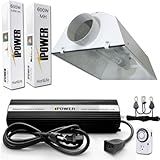 iPower GLSETX600DHMAC6 600-Watt Light Digital Dimmable System for Plants - Air Cooled Hood Set