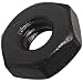 Grade 2 Alloy Steel Heavy Hex Jam Nut, Black Oxide Finish, Left Hand UNC 2B Threads, 1/4"-20 Thread Size, 1/2" Width Across Flats, 11/64" Height, Pack Of 5