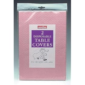 Disposable Tablecovers (pack of 2, Caroline brand) - Pink
