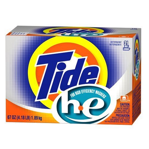 Tide HE Detergent for High Efficiency Washers, Powder, Original Scent, 31-Load Boxes (Pack of 4)