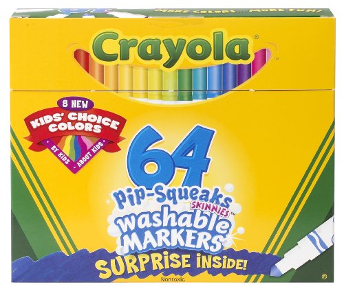 Crayola 64 Ct Pip - Squeaks Skinnies Markers