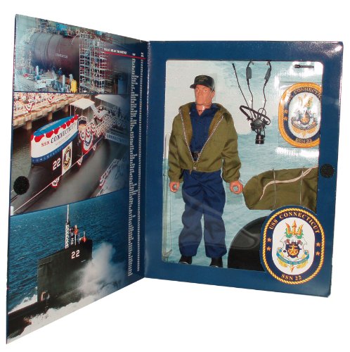 GI Joe Year 1998 Limited Edition Classic Collection Series 12 Inch Tall Action Figure : SSN-22 Seawolf Commemorative USS Connecticut Crewman with Poopy Suit, Foul Weather Jacket, Sound-Powered Headset, Sea Bag, Tool and Tool Belt, Flashlight, USS Connecticut Hat, USS Connecticut Patch Plus Display Stand and Base