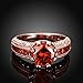 Swarovski Clear Crystal Ruby Personalized Fashion Rings for Women Size7-8