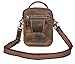 Men's Vintage Thick Cowhide Leather Travel Waist/chest Day Pack Cross Body Fanny Bag