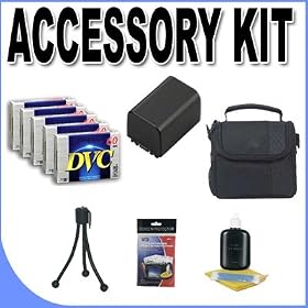 BP511 Lithium Ion Replacement Battery and Carrying Case BigVALUEInc Accessory Saver MiniDV... by BigVALUEInc