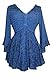 Agan Traders Women's Medieval Butterfly Embroidered Flair Bell Sleeve Tunic