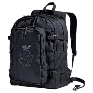 Jack Wolfskin Rucksack Berkeley, Black, 44 x 26 x 17 cm, 0.1 Liter, 25300-60