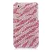 Premium Luxurious Designer Hard Diamond Crystal Snap-on Case for Apple iPhone 3G, 3GS 3G-S - Hot Pink Silver Zebra Crystals