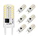 EKSAVE G8 LED Bulbs, Dimmable 110V 2.5W White 6000K, 48 X 3014 SMD Energy Saving Light Bulbs,20W Halogen G8 Light Bulb Equivalent for Light Fitting