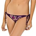 Xhilaration&reg; Juniors Purple Bikini Bottom with embroidery and embellishment