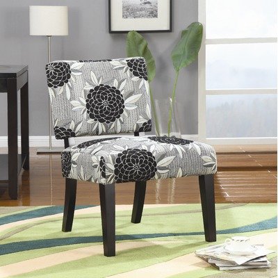 Toyah Flower Print Accent Chair