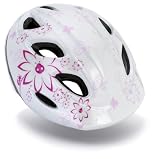 MET Elfo Childrens Cycle Helmet - White Flowers, 46-53cm