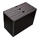 HOMETEK Multi-functional 3 Drawer Leather Desk Organizer File Cabinet Office Supplies Desktop Storage Jewelry Organizer Box with Drawer (Brown)