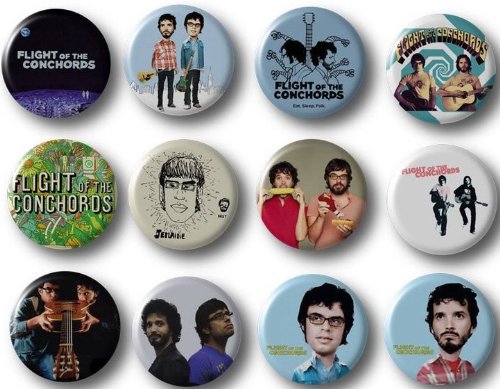 Set of 12 FLIGHT OF THE CONCHORDS Pinback Buttons 1.25 Pins / Badges