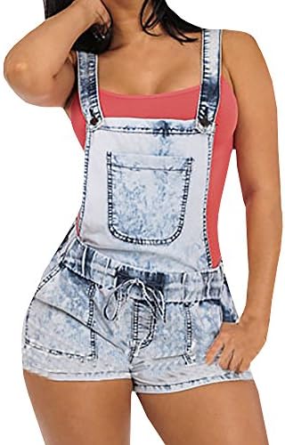 Dalinarrow Women's Sexy Bodycon Jeans Jumpsuit Romper Overall One Piece