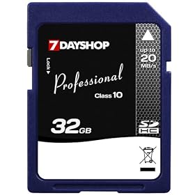 7dayshop Professional High-Speed Secure Digital High Capacity - SD HC Memory Card - 32GB - Class 10 - 20MB/s