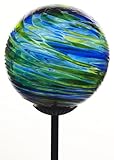 Kitras Calico Glass Solar Light Glass Ornament, Oceania